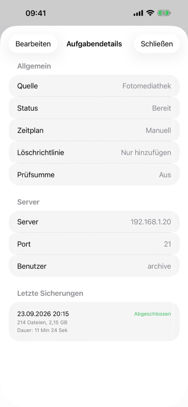 4. Aufgabendetails & Verwaltung